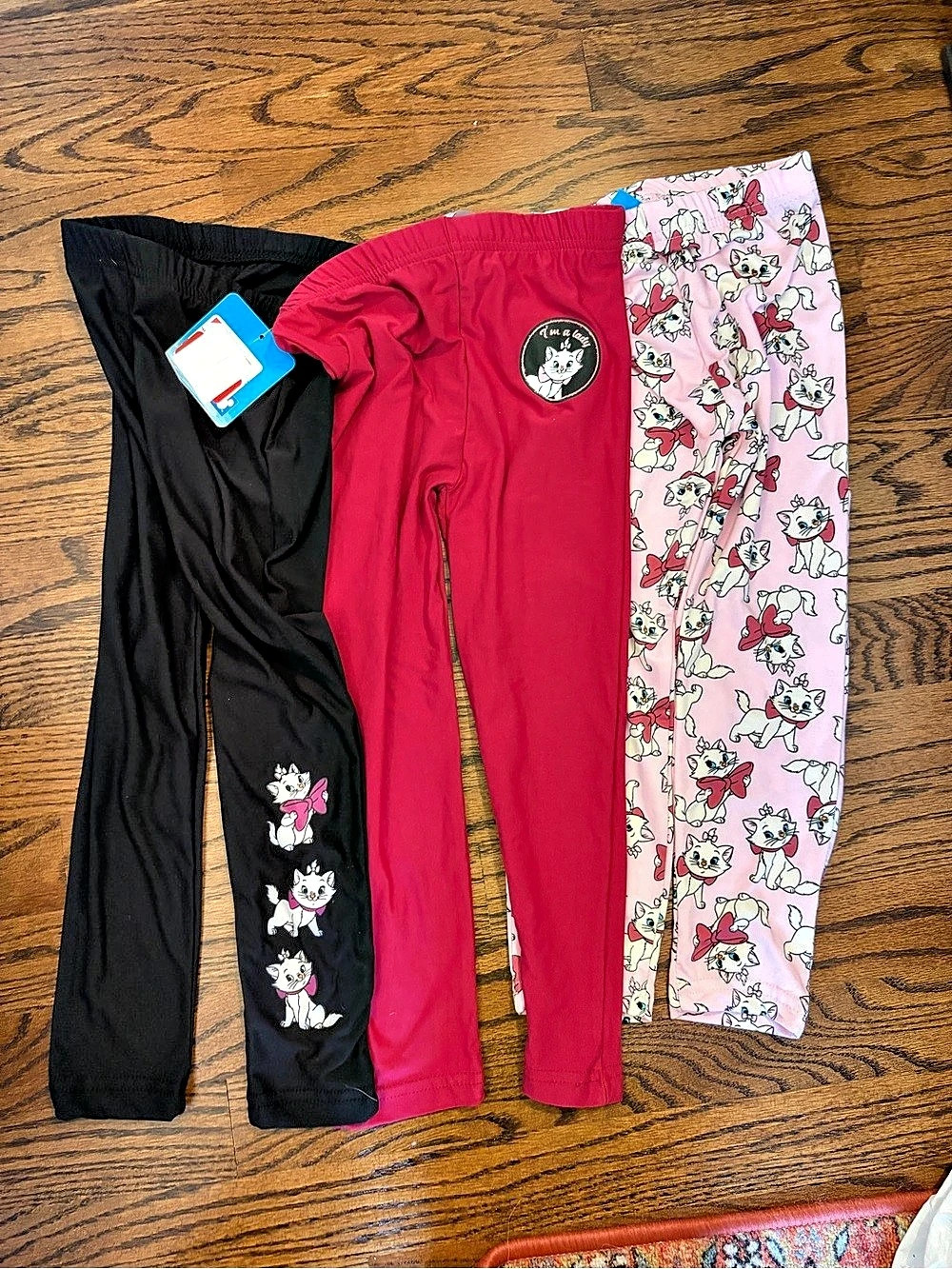 Disney Marie Kids 3-Piece Leggings Set Pink & Black